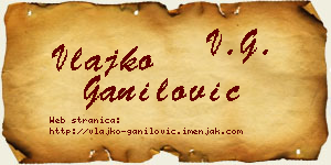 Vlajko Ganilović vizit kartica